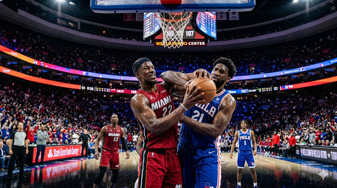 miami heat vs 76ers match player stats