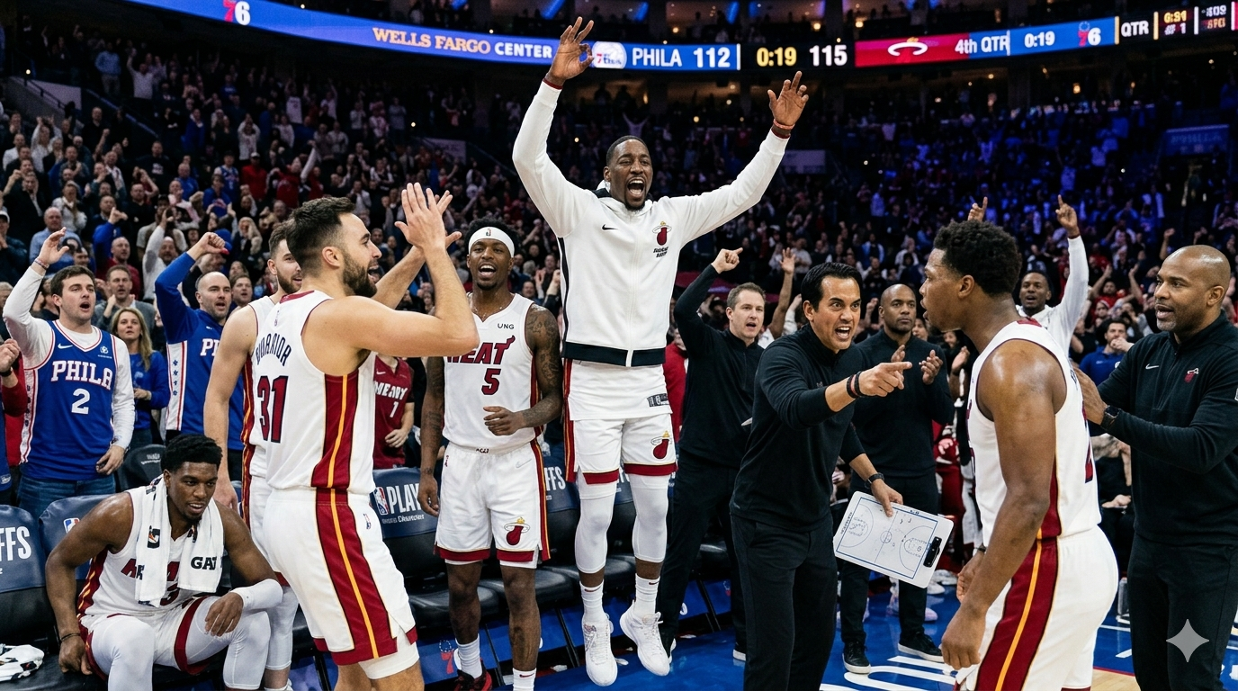 miami heat vs 76ers match player stats